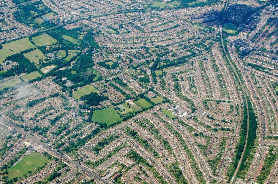 Aerial view of Sutton