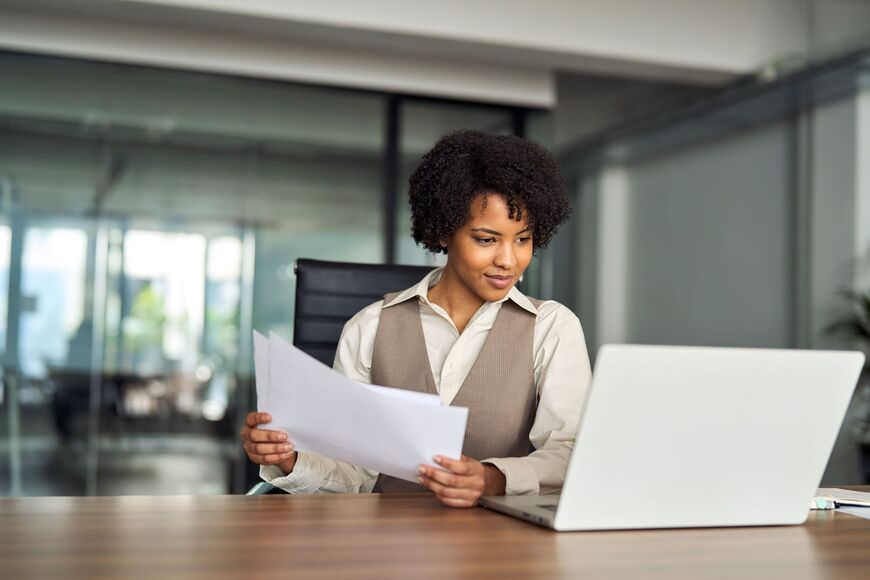 Lady at a desk